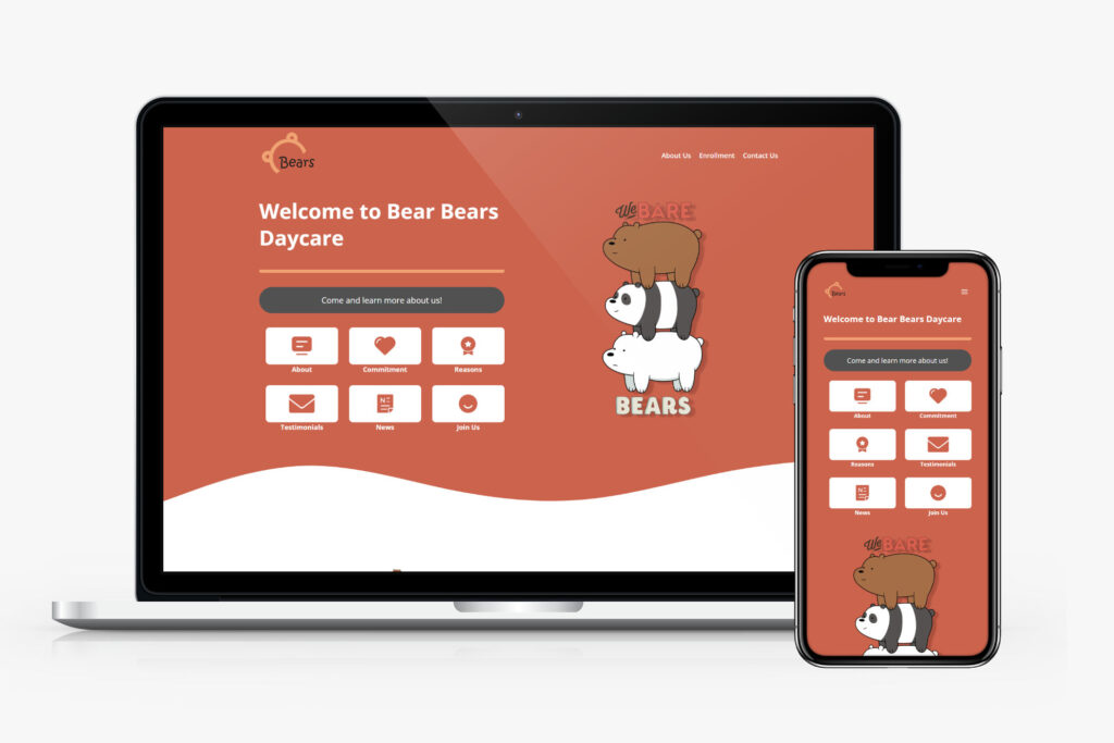 Kamloops Westsyde Daycare | Bear Bears Daycare Website Development Case Study